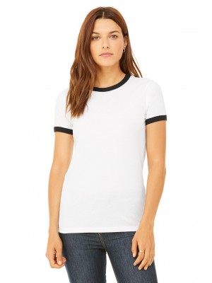 Bella + Canvas B6050 Ladies' Jersey Short-Sleeve Ringer T-Shirt